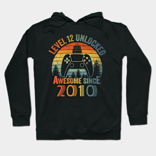 Level 12 Unlocked Video Gamer 12 Years Old 12 Birthday Hoodie